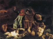 Eugene Delacroix The Bark of Dante oil